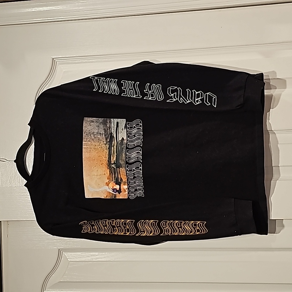 Vans Scorched And Burned Long Sleeve T-Shirt Size Medium Black Skating